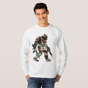 Camiseta Camuflada Bigfoot Sasquatch