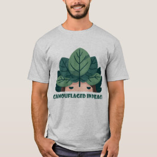 Camiseta Camuflado em Paz – Amante de Plantas Introvertido