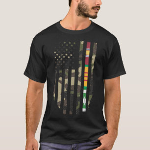 Camiseta Camuflagem Bandeira Americana EUA Patriótico Vietn