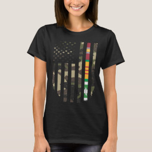 Camiseta Camuflagem Bandeira Americana EUA Patriótico Vietn
