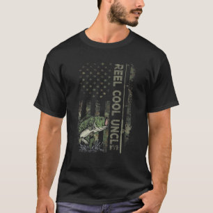 Camiseta Camuflagem Bandeira Americana Reel Tio Legal Pesca
