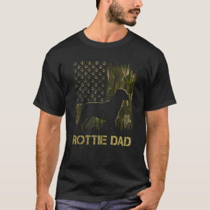 Camiseta Camuflagem Bandeira dos EUA Orgulhoso Pai do Cão R