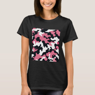 Camiseta Camuflagem Branca Cor-de-rosa, cor-de-rosa, Art Bo