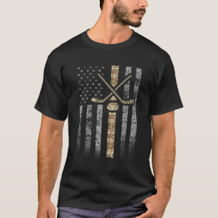 Camiseta Camuflagem Camo, Deserto Militar de Hockey com Ban