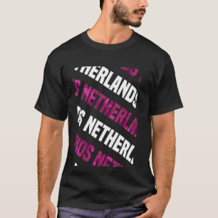 Camiseta Camuflagem Cor-de-Rosa com Padrão Neerlandês