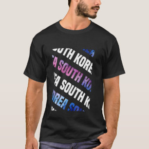 Camiseta Camuflagem de Aquarela com Padrão da Coreia do Sul
