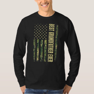 Camiseta Camuflagem de Bandeiras dos Homens do Melhor Avô A