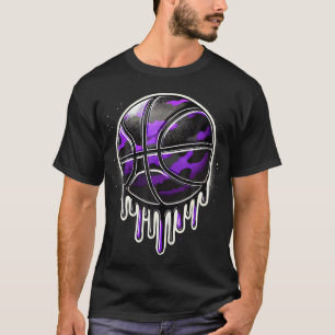 Camiseta Camuflagem de Basquete Drip Roxo