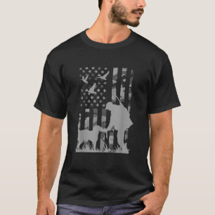 Camiseta Camuflagem de caça do Pato usa bandeira labrador r