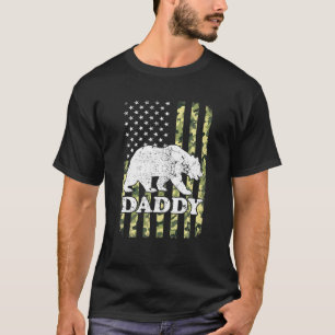 Camiseta Camuflagem de pai Urso a Caminhar Camuflagem EUA