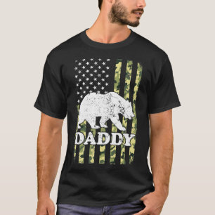 Camiseta Camuflagem de pai Urso a Caminhar Camuflagem EUA