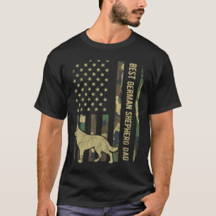 Camiseta Camuflagem de Pais de Cachorro do Melhor German sh