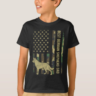 Camiseta Camuflagem de Pais de Cachorro do Melhor German sh