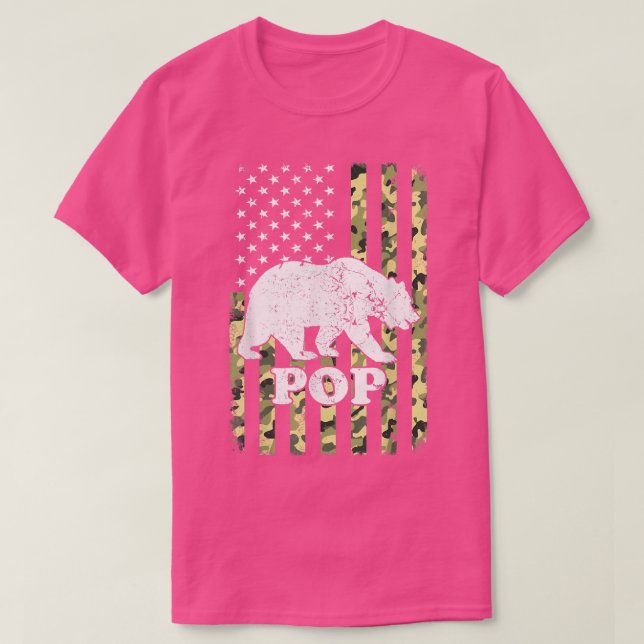 Camiseta Camuflagem de pop Bear Campanha de Hiperligação EU (Frente do Design)