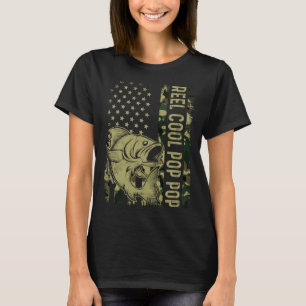 Camiseta Camuflagem de Pop de Pop da Belel Legal Pesca com