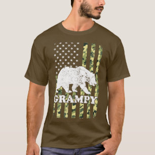 Camiseta Camuflagem de Urso Vergonhoso Camuflando nos EUA