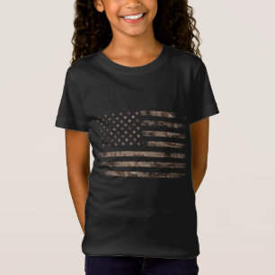 Camiseta Camuflagem do Deserto da Bandeira Americana Design