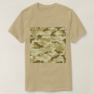 Camiseta Camuflagem do deserto digital de 8 bits / Camo