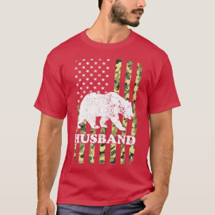 Camiseta Camuflagem do Urso do Marido Campanha de Hiperliga