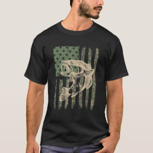 Camiseta Camuflagem Estados Unidos Bandeira Grande Boca Pes