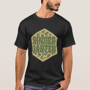 Camiseta Camuflagem Fofa Jardim de Infância Volta às Aulas