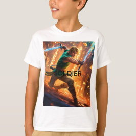 Camiseta Camuflagem Legal: Camuflagem do Exército de Crianç