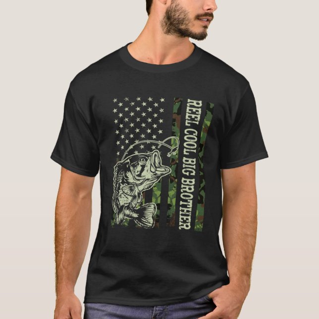 Camiseta Camuflagem Legal do Grande Irmão Retro USA Sinaliz (Frente)