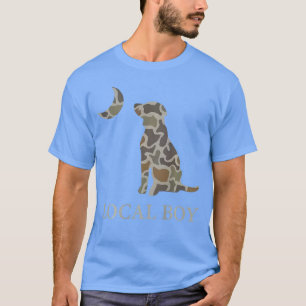 Camiseta Camuflagem Menino Local Sul Caça Pato Lab Negro Fo