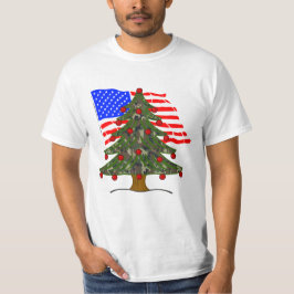 Camiseta Camuflagem Natal EUA Bandeira