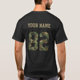 Camiseta Camuflagem Personalizada Número 82 T-Shirt Persona