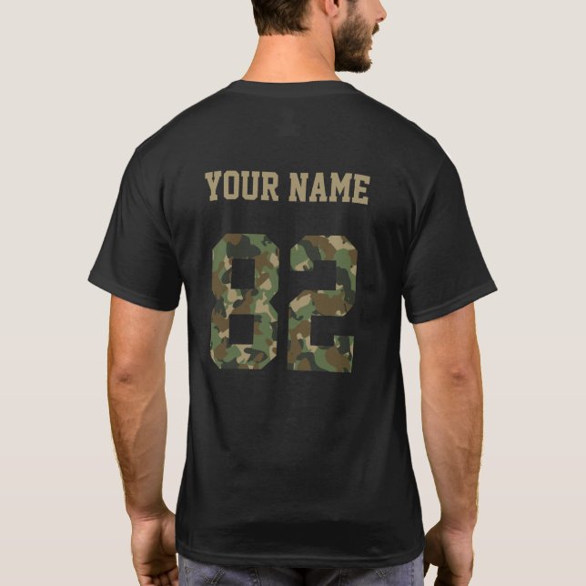Camiseta Camuflagem Personalizada Número 82 T-Shirt Persona (Verso)