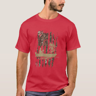 Camiseta Camuflagem Pesca pavilhão americano Pesca pavilhão