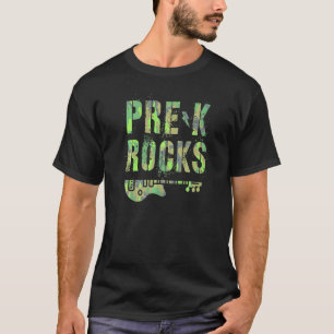 Camiseta Camuflagem Pré K Rocks Acampamento Equipe de Profe