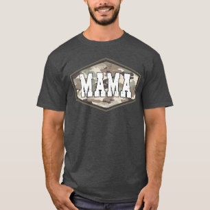 Camiseta Camuflagem Retro Old School Mamãe Camuflada Vida d