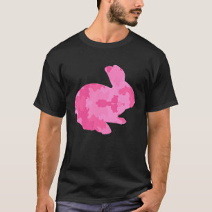 Camiseta Camuflagem Rosa Coelho Bonito