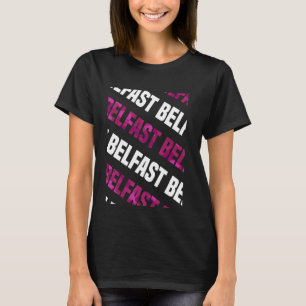 Camiseta Camuflagem rosa com padrão Belfast Camo