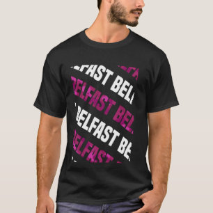 Camiseta Camuflagem rosa com padrão Belfast Camo