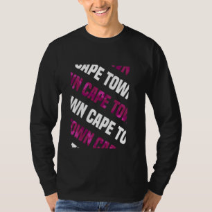 Camiseta Camuflagem rosa com padrão da Cidade do Cabo
