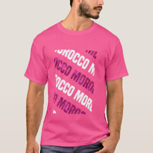 Camiseta Camuflagem rosa com padrão do Marrocos