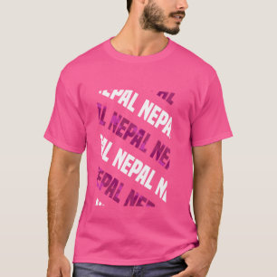 Camiseta Camuflagem rosa com padrão no Nepal