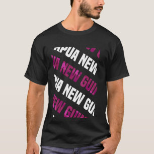 Camiseta Camuflagem rosa com padrão Papua-Nova Guiné