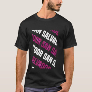 Camiseta Camuflagem rosa com padrão San Salvador Camo
