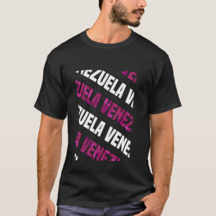 Camiseta Camuflagem rosa com padrão Venezuela