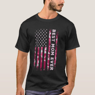 Camiseta Camuflagem Rosa Mamãe Mãe Dia das Mães Melhor Mãe