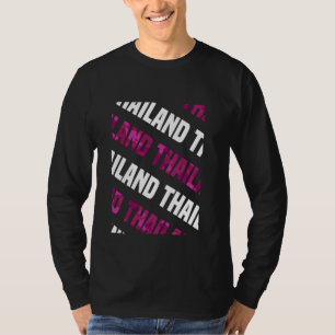 Camiseta Camuflagem Rosa Padrão da Tailândia