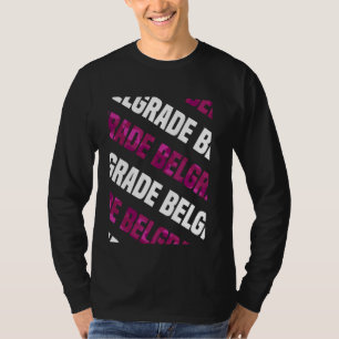 Camiseta Camuflagem Rosa Padrão de Belgrado Camo