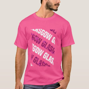 Camiseta Camuflagem Rosa Padrão de Glasgow Camo