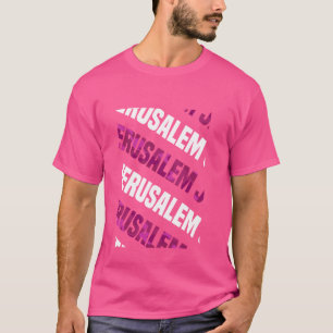 Camiseta Camuflagem Rosa Padrão de Jerusalem Camo