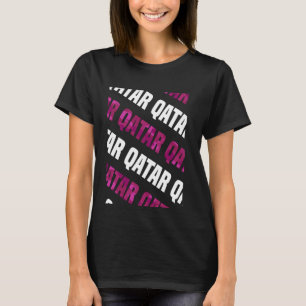 Camiseta Camuflagem Rosa Padrão do Qatar Camo