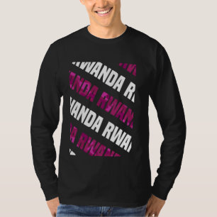 Camiseta Camuflagem Rosa Padrão do Ruanda Camo